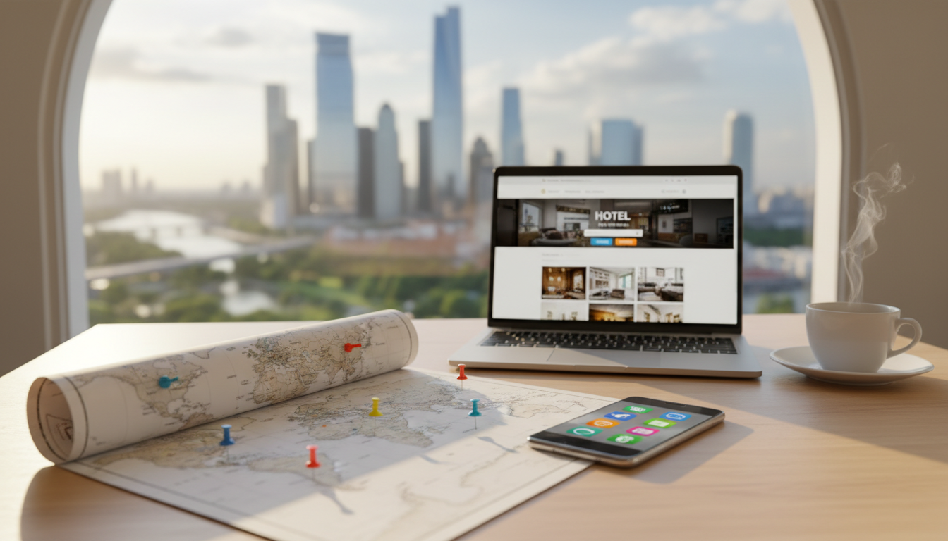 Hotel location planning with map