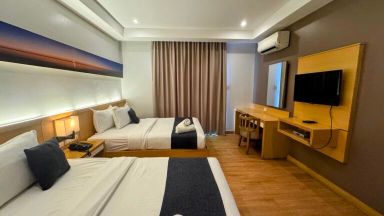 Hotel room prepared for arriving travelers
